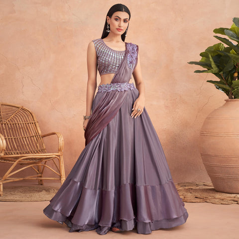 Floral Ready To Wear Saree • Anaya Designer Studio | Sarees, Gowns And  Lehenga Choli
