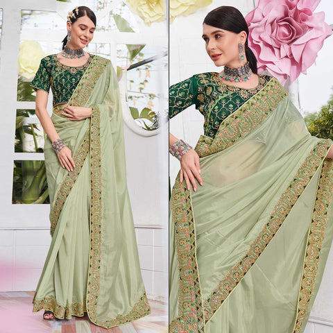 Combo of Printed Georgette Sarees with unstitched blouse piece