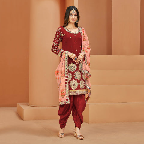 Stylish new plain colour combination punjabi suits design #trending #suit /patiala  salwar suit - YouTube