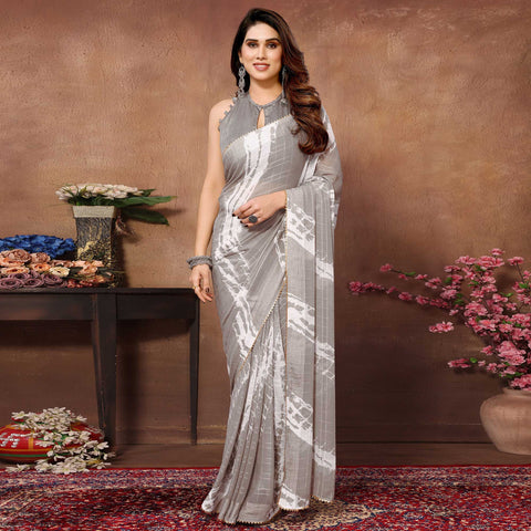 What colour saree matches a grey coloured blouse? - Quora