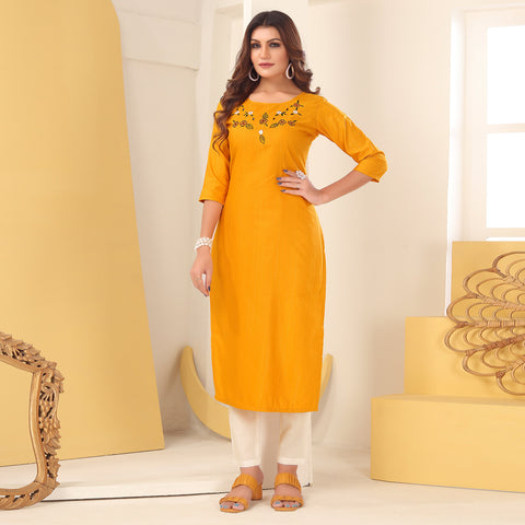 Top more than 97 golden colour kurti design