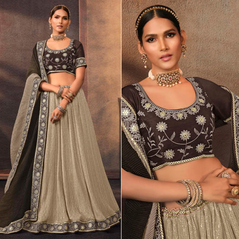 Beige Lehengas