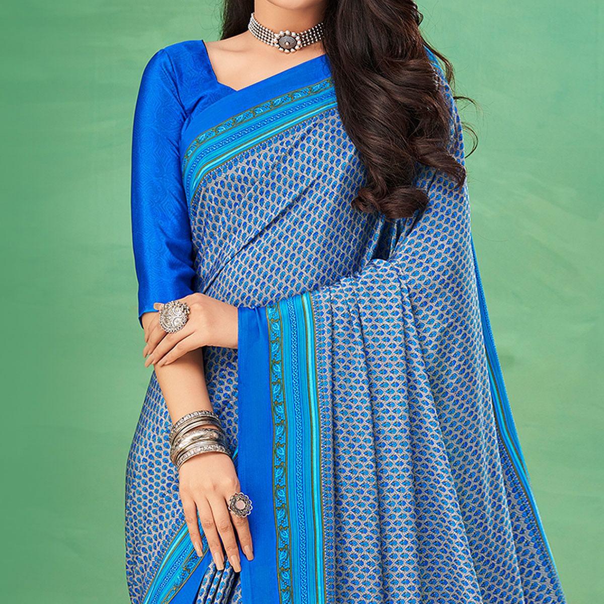 Blue Kota Cotton Saree, Wanderlust Ke Parinde