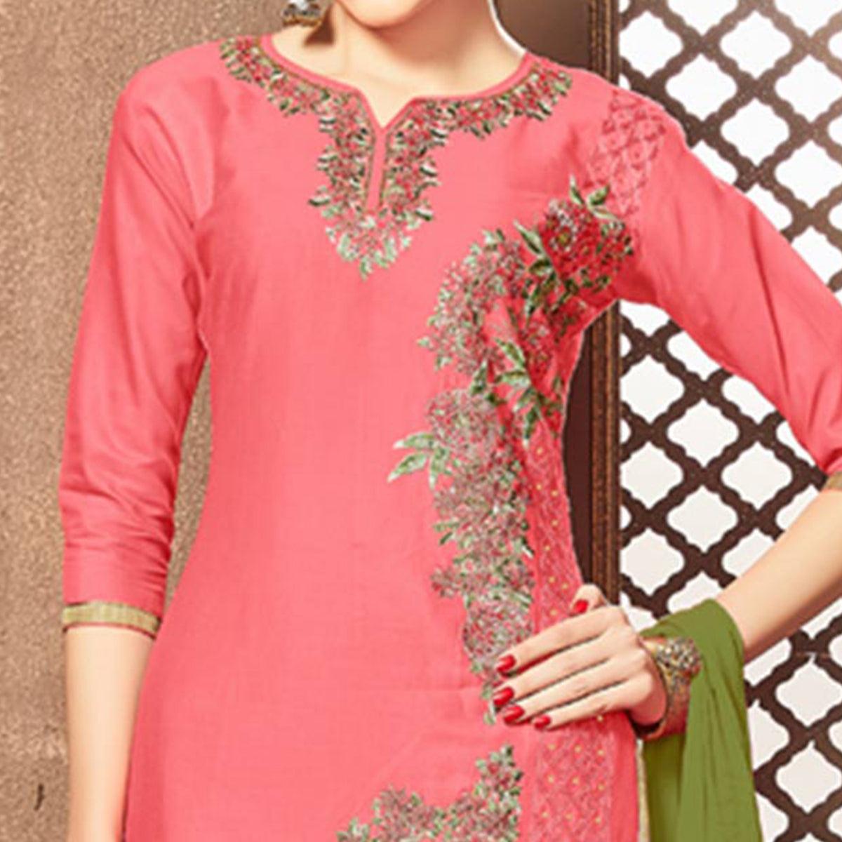 Elegant Cotton Muslin Party Wear & Daily Wear Suits at Pinch of Pink. 1  Piece Available. 