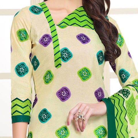 Party Wear Round Neck Cotton Bandhani Dress Material, GSM: 100 at best  price in Jetpur