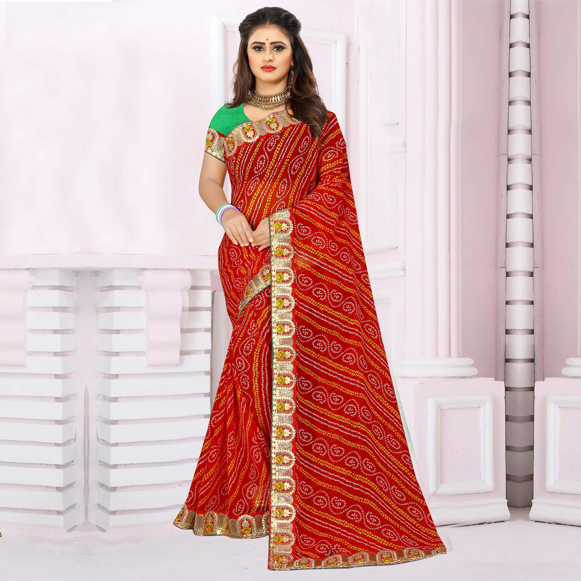 Buy ISHIN Womens Faux Georgette Floral Printed Saree | Shoppers Stop