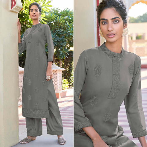 Multicoloured Printed Cotton Kurti with Lakhnawi Cotton Palazzo Kurti Set  Online in India | Long kurti designs, Kurti designs, Fashion outfits