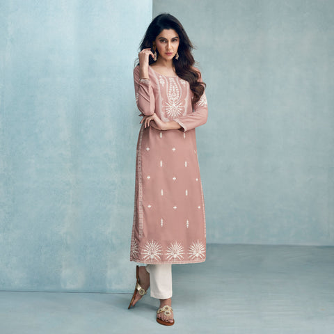 Buy Pink Kurti Pant Set Online In India - Etsy India