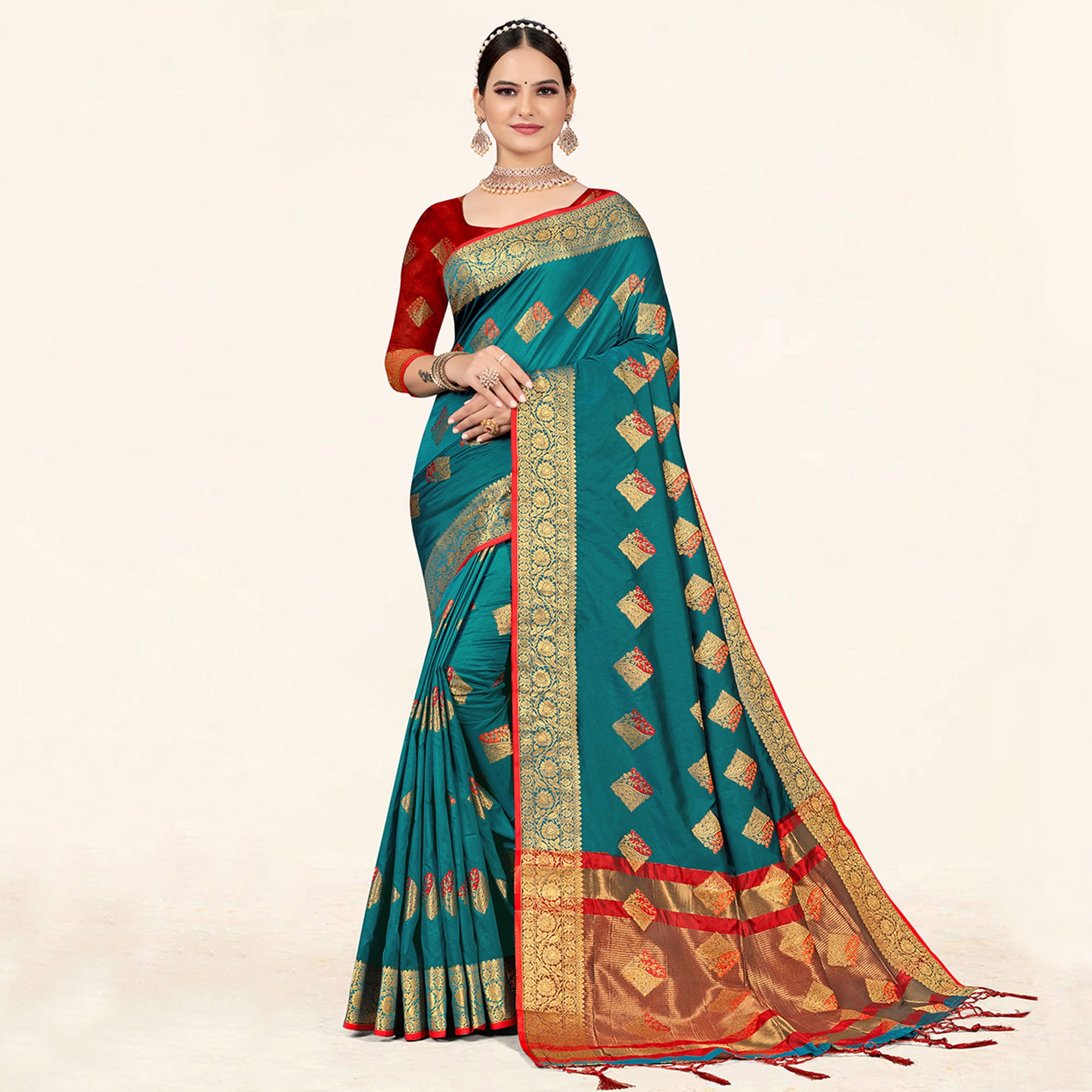 Brayden Woven Banarasi Cotton Silk Saree