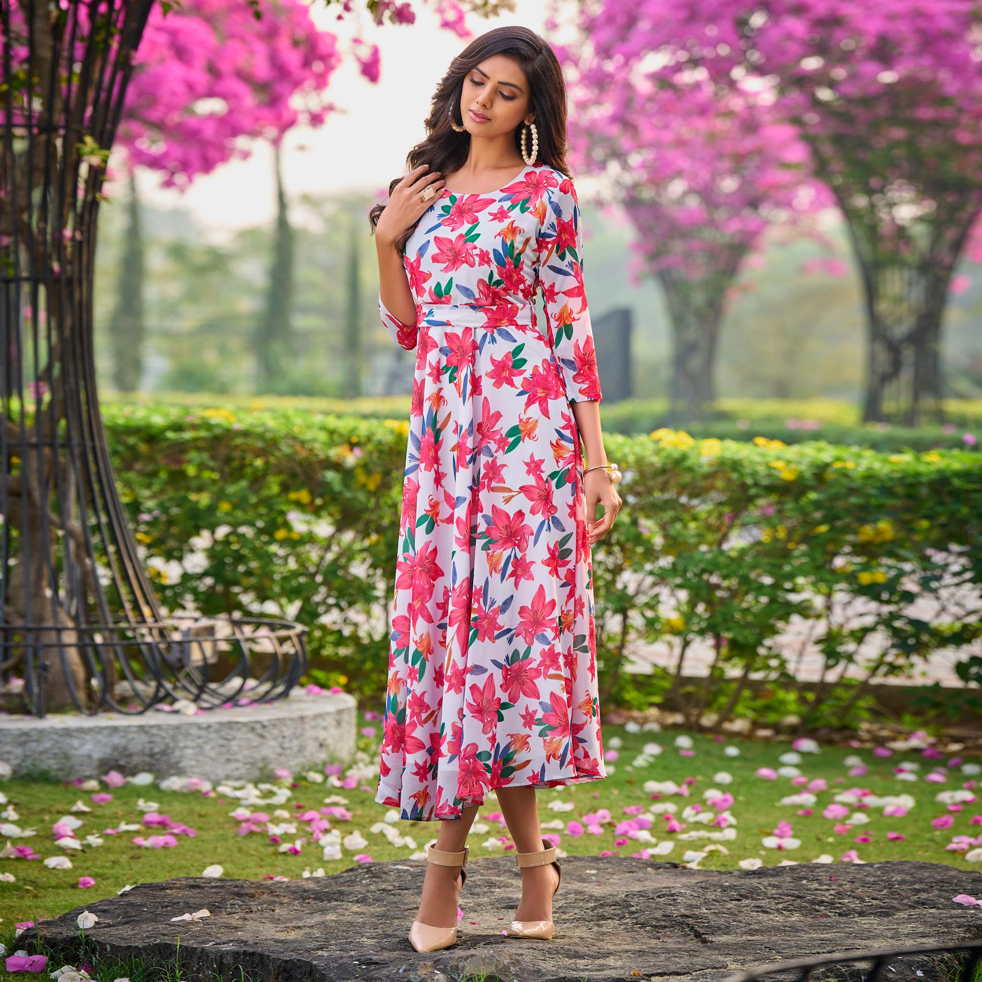 Neck Designed Maxi Party Dress with Long Sleeves in Sri Lanka price and  recommendations