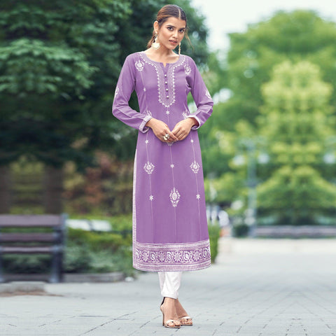 Blue & Magenta Organza Kurta Set – Talking Threads