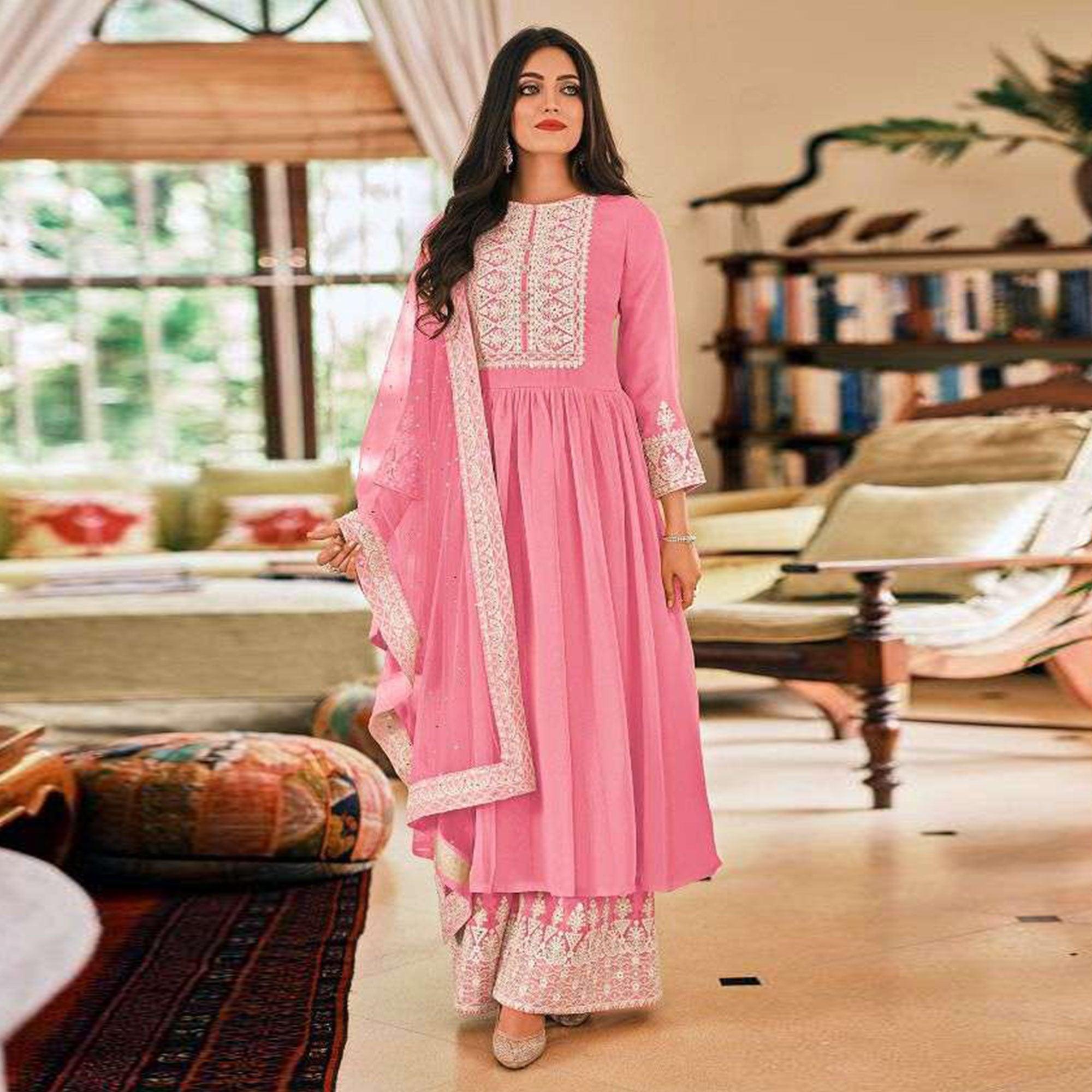 Designer Pink Cotton Women's Suit for Formal Occasions and Office Wear –  Paris Deluxe