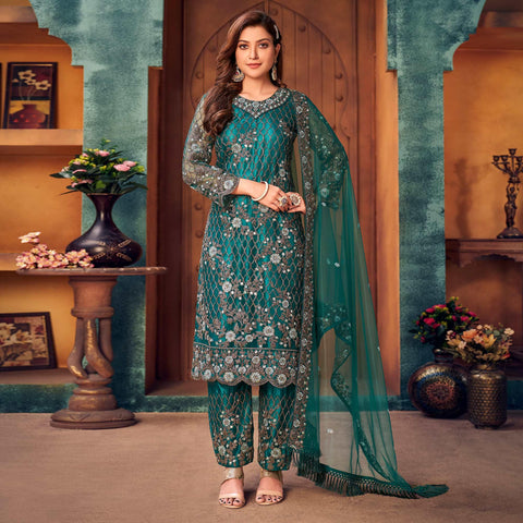 Linen Viscose Embroidery Salwar Kameez - Pakistani Dress - C457K | Fabricoz  USA