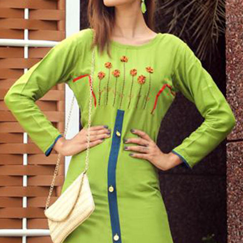 Shop Blue Net Long Kurti Party Wear Online at Best Price | Cbazaar