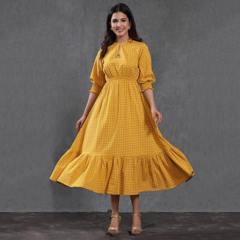 Casual Women's Cotton Western Sun Dress/Spaghetti Strap Maxi Dress Yellow -  2XL | eBay