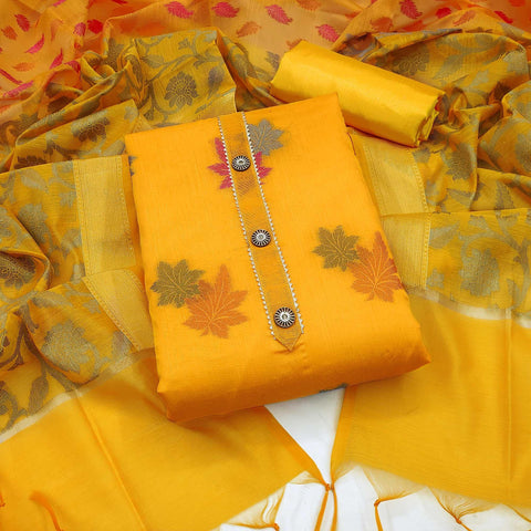 Printed Pink Banarasi Silk Tapeta Suit at Rs 1439/set in Nagpur | ID:  2852638338812