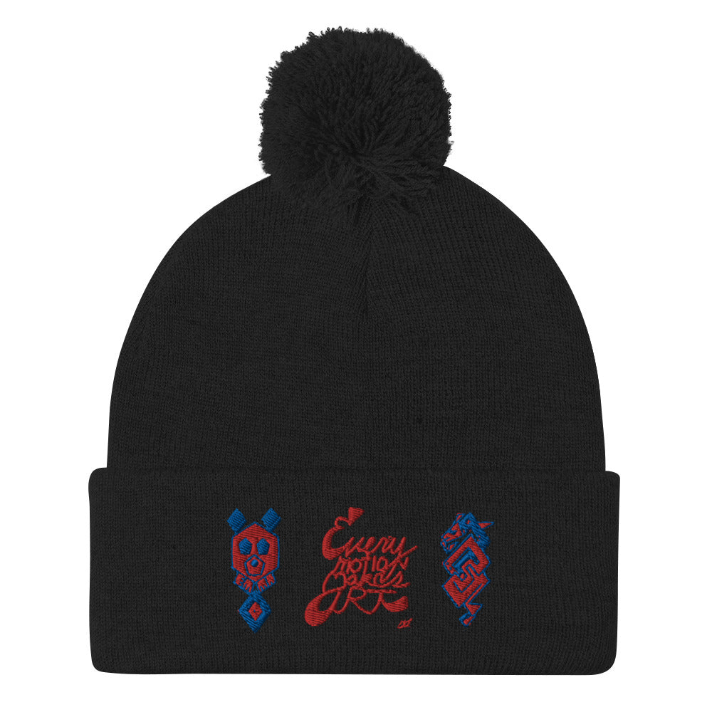 EMMA logo Pom-Pom Beanie