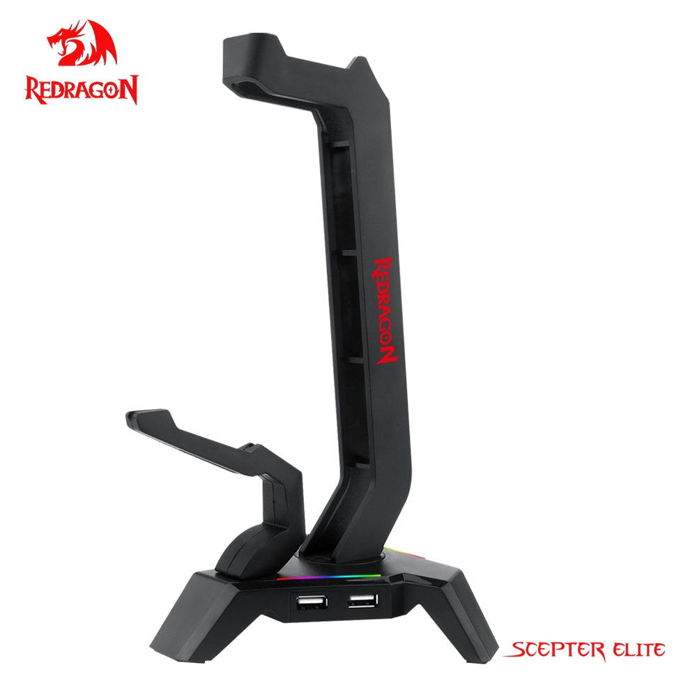 Redragon SCEPTER ELITE HA311 RGB Headphones Stand with 4 USB 2.0 HUB Ports