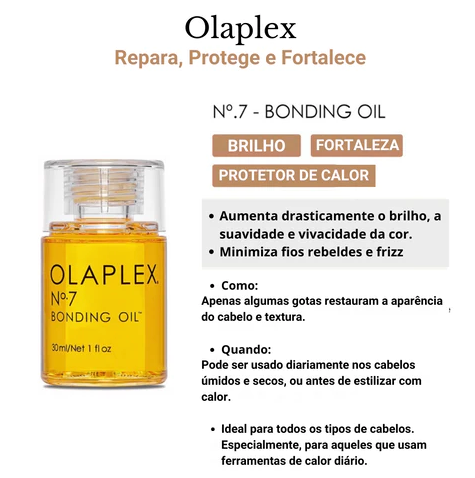 olaplex oil reparação e protetor térmico para cabelos