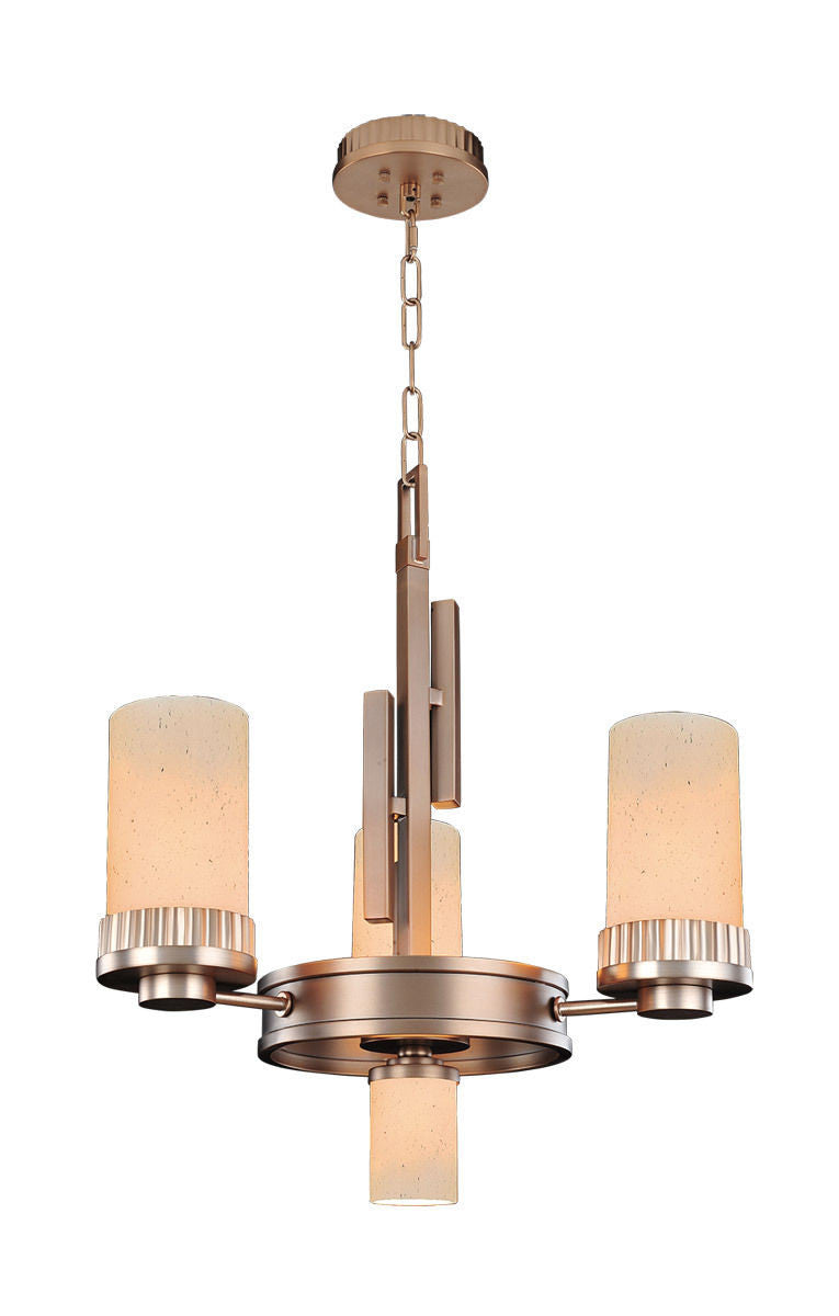 Kalco Lighting 2876BR Brandon Collection Three Light Chandelier in Brushed Bronze Finish