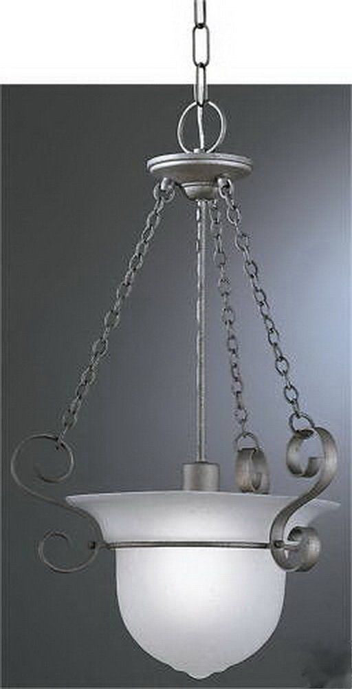 Forecast Lighting F762-65 Rustica Collection One Light Hanging Pendant in Silver Rust Finish