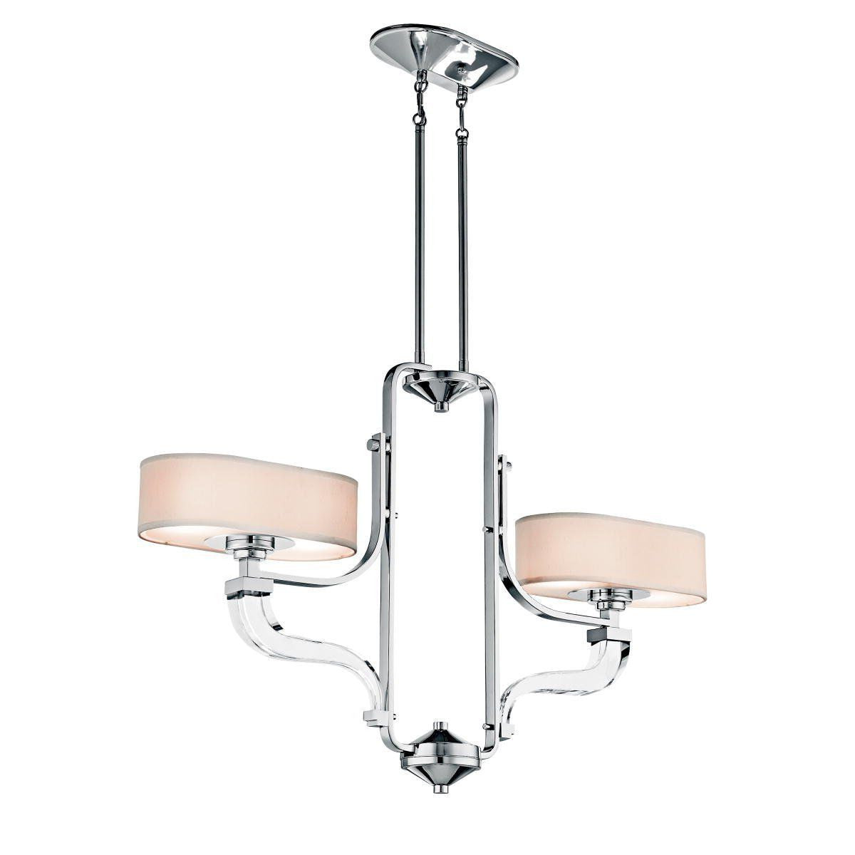 Aztec 34663 by Kichler Lighting Four Light Point Claire Hanging Island Chandelier in Chrome Finish