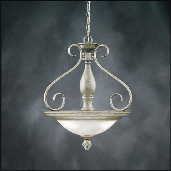 Thomas Lighting M2503-80 Monterrey Collection Three-light Bowl Pendant Chandelier in Venetian Silver Finish