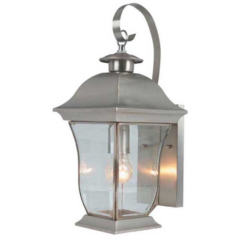 Trans Globe Lighting 4970 BN One Light Outdoor Wall Lantern in Brushed Nickel Finish