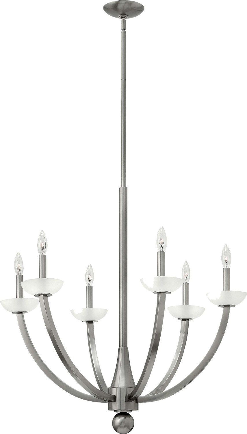 Hinkley Lighting 4928 BN Splendor Collection Nine Light Hanging Pendant Chandelier in Brushed Nickel Finish