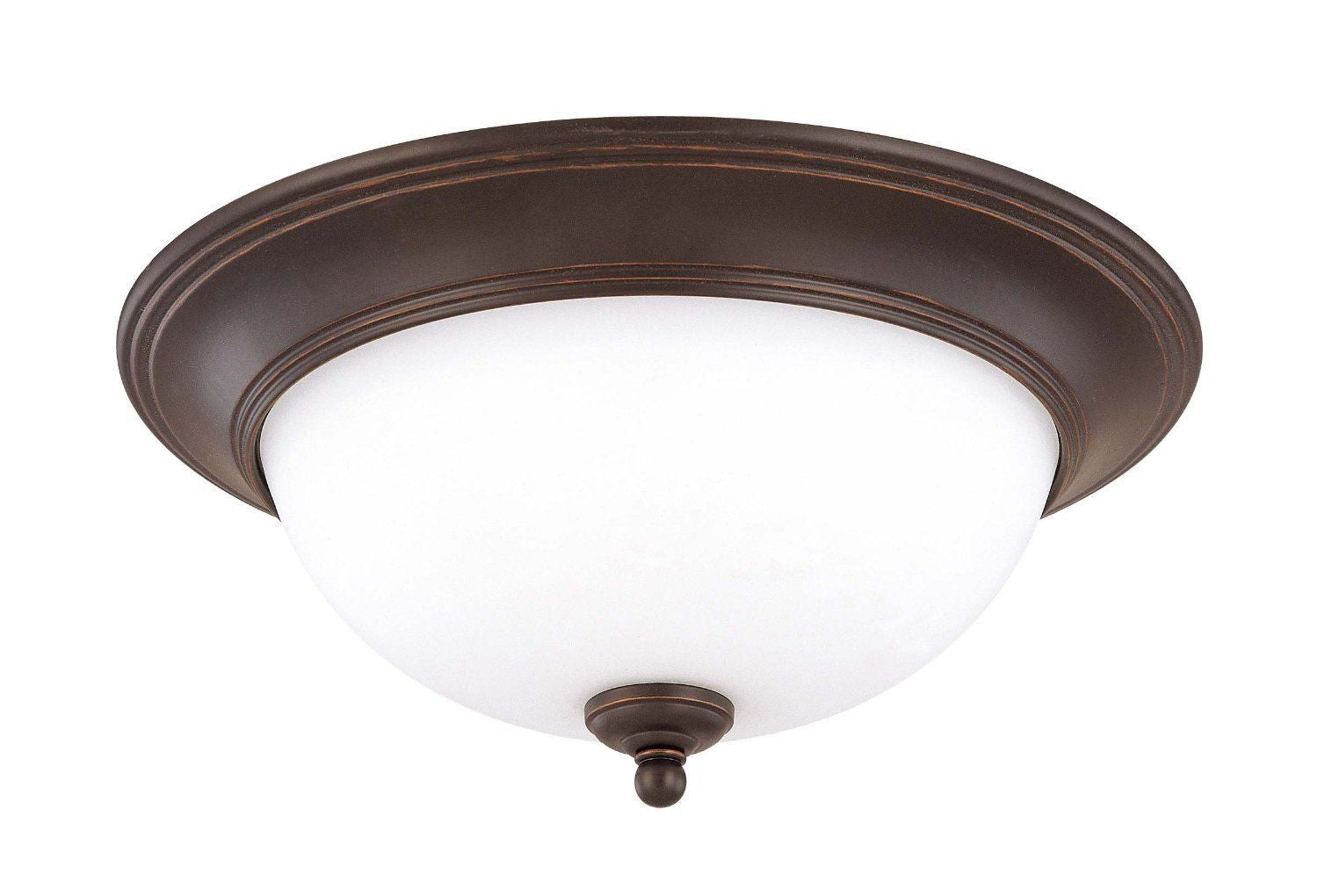 Nuvo Lighting 60-2436 Glenwood Collection Two Light Energy Star Rated GU24 Fluorescent Flush Ceiling Mount in Sudbury Bronze Finish