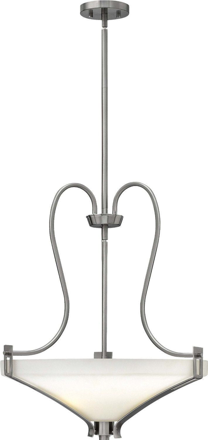 Hinkley Lighting 4224 BN Channing Collection Three Light Hanging Pendant Chandelier in Brushed Nickel Finish