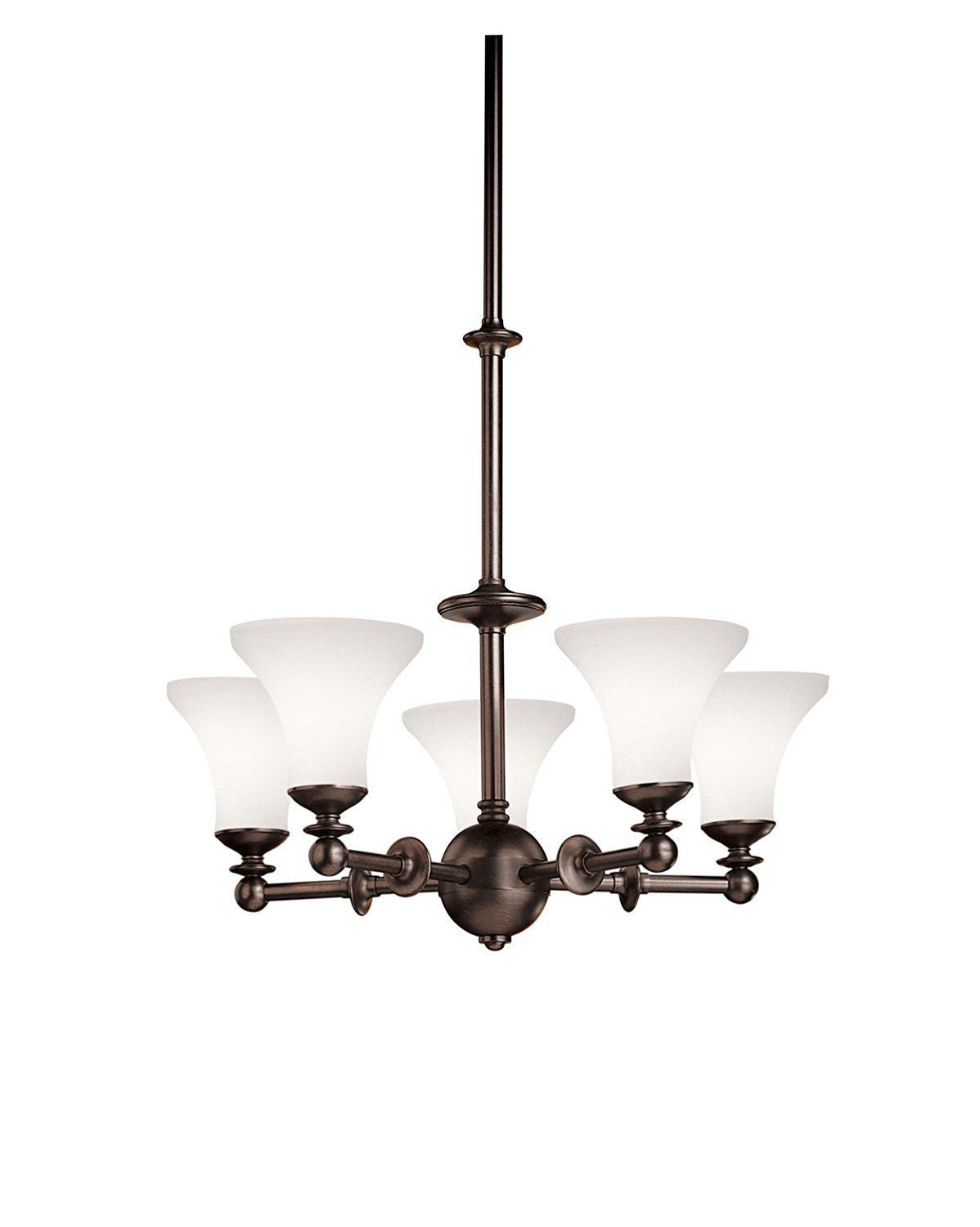 Kichler Lighting 1627 OAU Hamden Collection Five Light Chandelier in Olde Auburn Finish