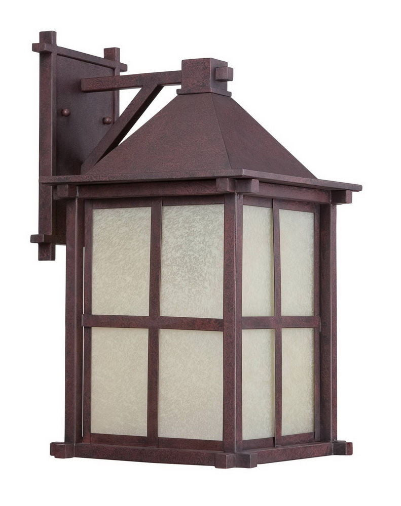 Sunset Lighting F4675-62 Crowley Collection One Light Exterior Wall Lantern in Rubbed Bronze Finish