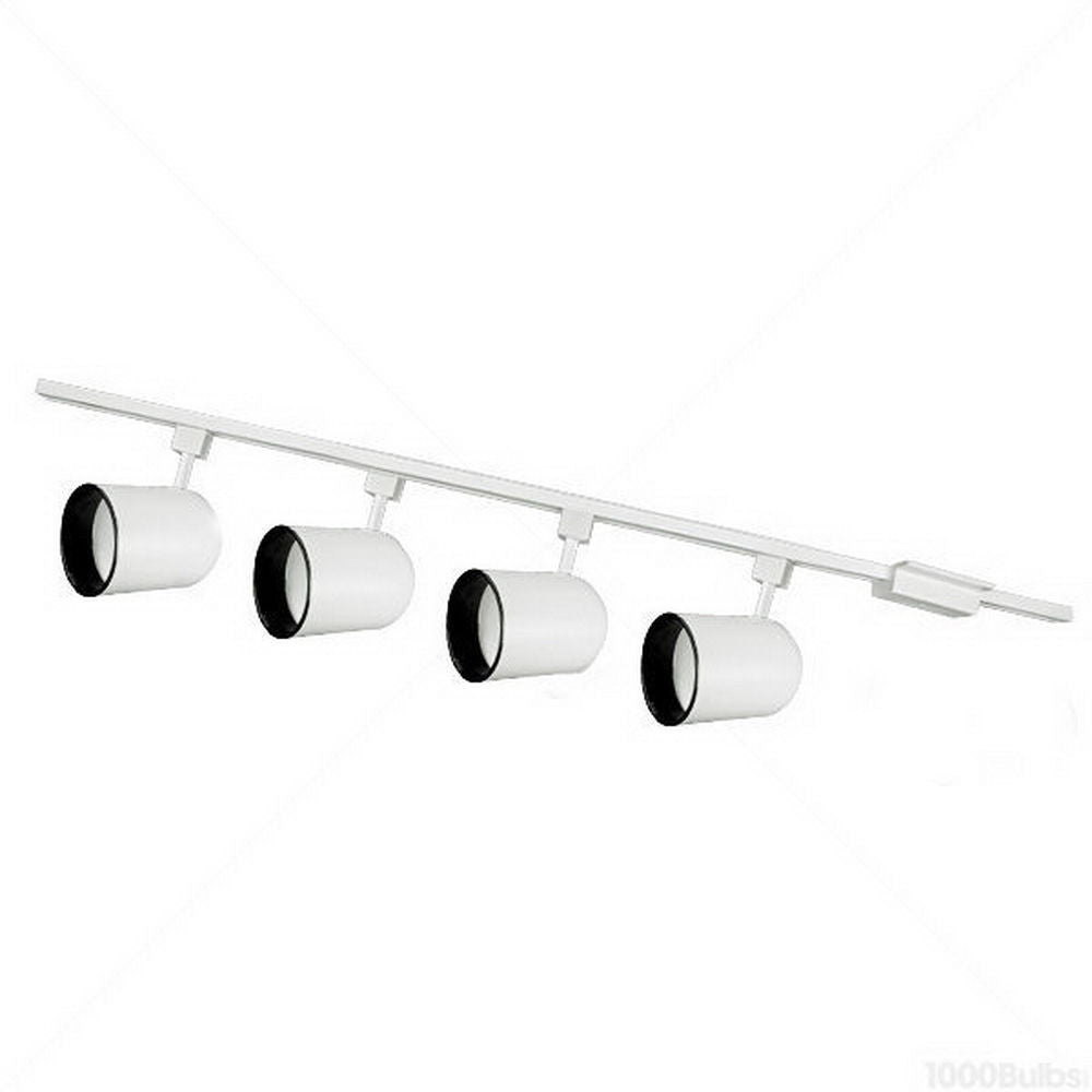 Epiphany Lighting PT4014 WH Four Light Roundback Track Kit in White Finish