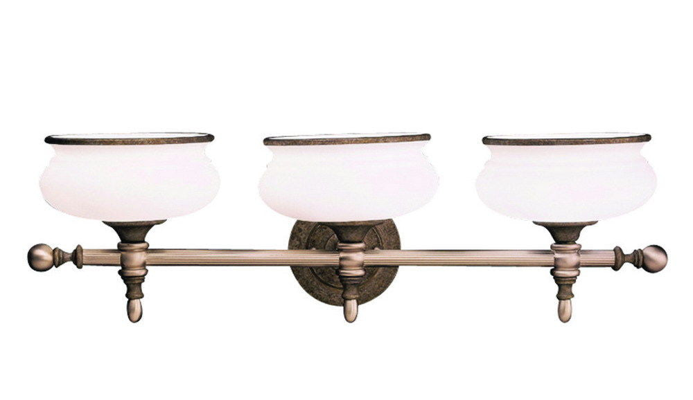 Aztec 37030 by Kichler Lighting Three Light Bath Wall Vanity Light in Tuscan Gold and Antique Pewter Finish