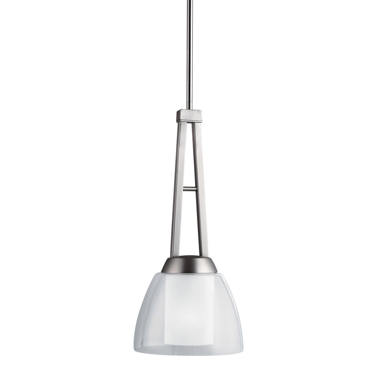 Aztec by Kichler Lighting 3597NI One Light Lucia Collection Hanging Mini Pendant in Brushed Nickel Finish