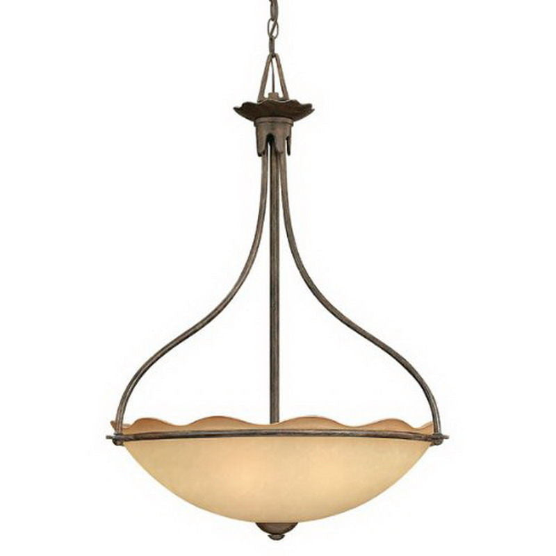 Hinkley Lighting 4282TI Jardino Collection Four Light Hanging Pendant Chandelier in Tuscan Iron Finish