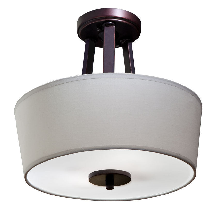 Aztec by Kichler Lighting 38154 Two Light Semi Flush Ceiling Fixture in Oil Rubbed Bronze Finish