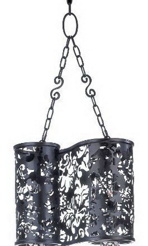 Kalco Lighting 2536 EB Ophelia Collection Two Light Pendant Chandelier in Ebony Finish