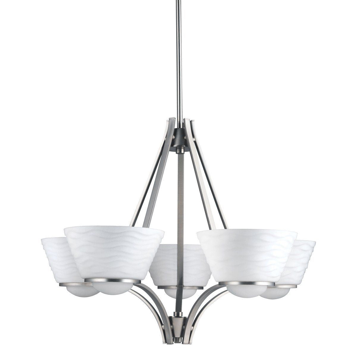Aztec by Kichler Lighting 34910 Five Light Daphne Collection Hanging Chandelier in Brushed Nickel Finish