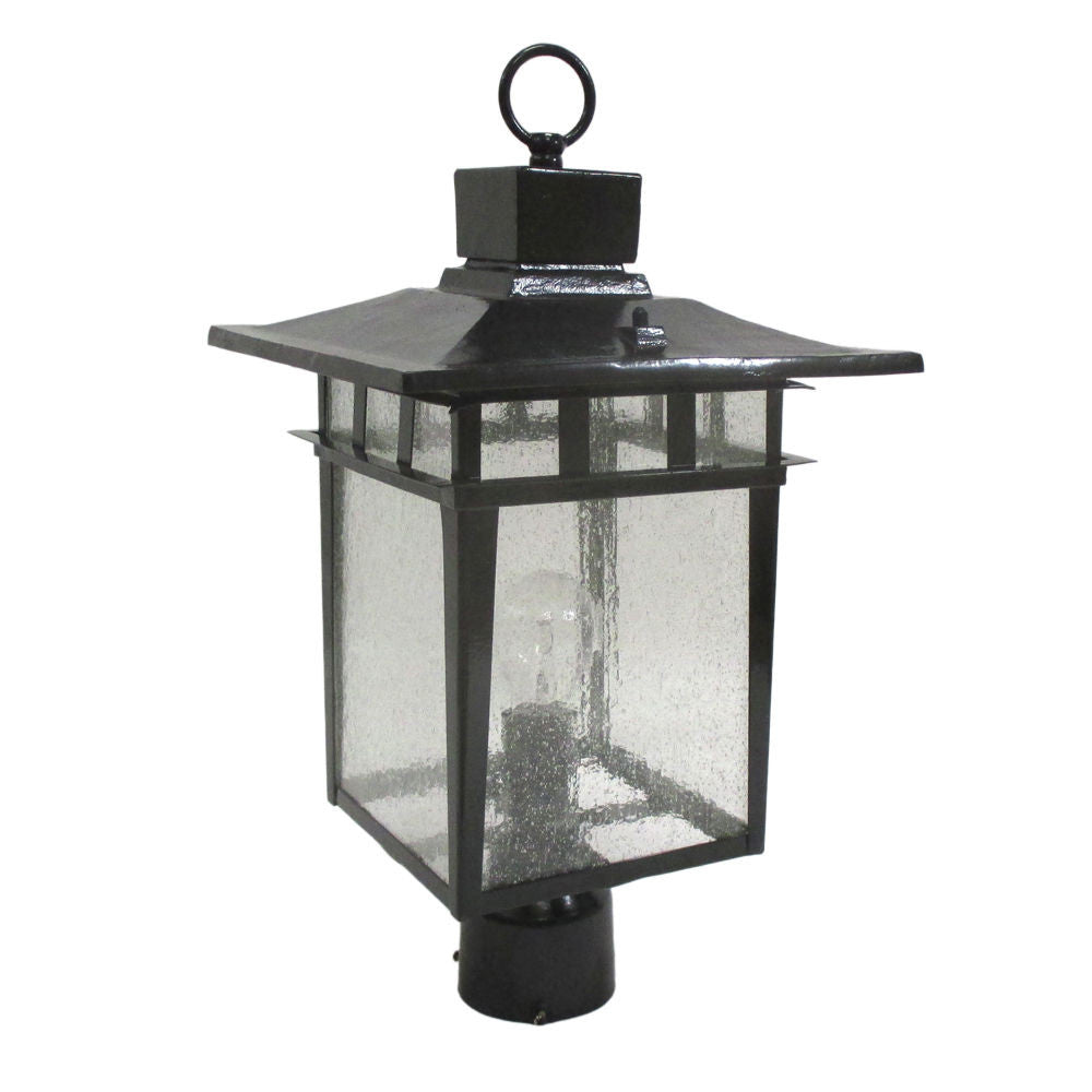Epiphany Lighting 104914 BK One Light Cast Aluminum Outdoor Exterior Post Lantern in Black Finish