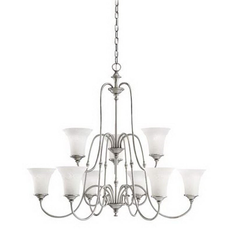 Aztec by Kichler Lighting 34976 Nine Light Northampton Collection Hanging Chandelier in Antique Pewter Finish