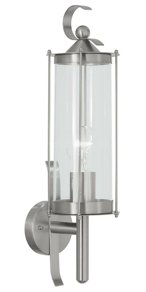 Eglo Lighting 87596A Cornwall Collection One Light Exterior Outdoor Wall Lantern in Stainless Steel Finish