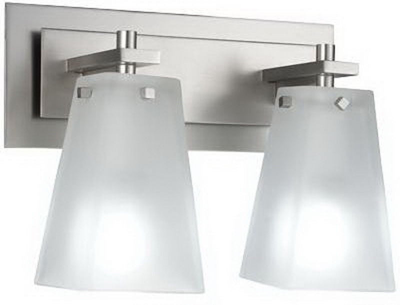 Kalco Lighting 4452 SN Pasadena Collection Two Light Bath Wall Mount in Satin NIckel Finish