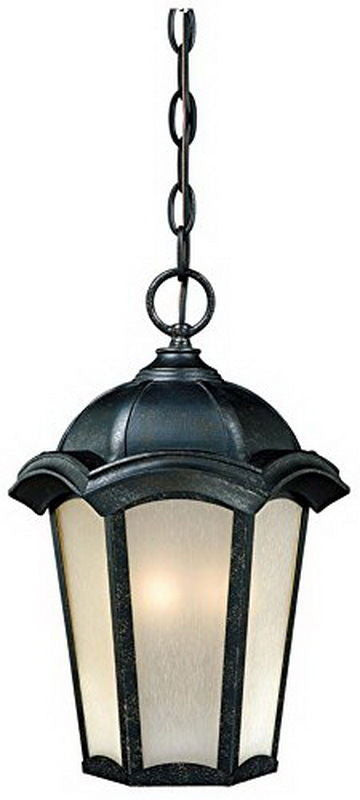 Vaxcel Lighting CE-ODU090GT Chloe Collection Three Light Outdoor Exterior Hanging Lantern in Gold Stone Finish