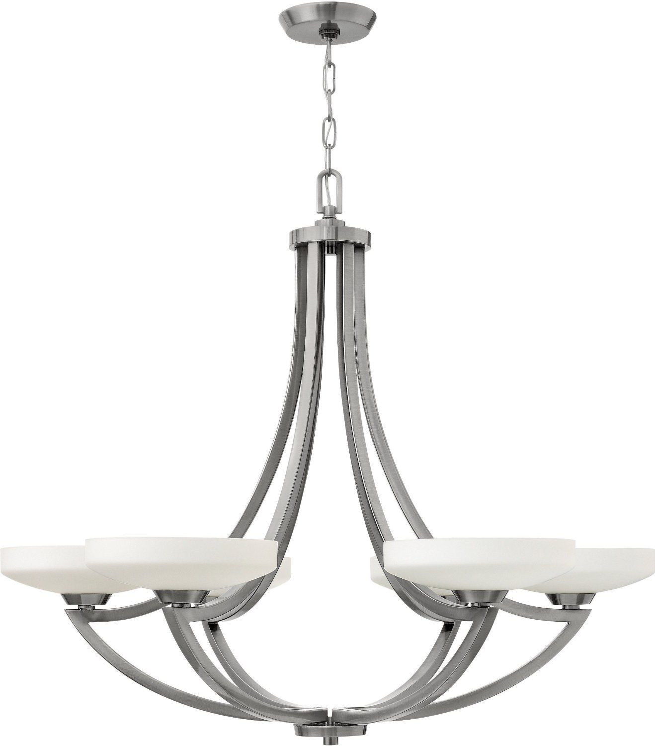 Hinkley Lighting 3966PL Darien Collection Six Light Hanging Chandelier in Polished Antique Nickel Finish