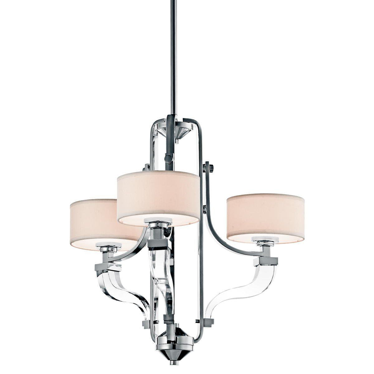 Aztec 34664 by Kichler Lighting Three Light Point Claire Hanging Chandelier in Nickel Finish