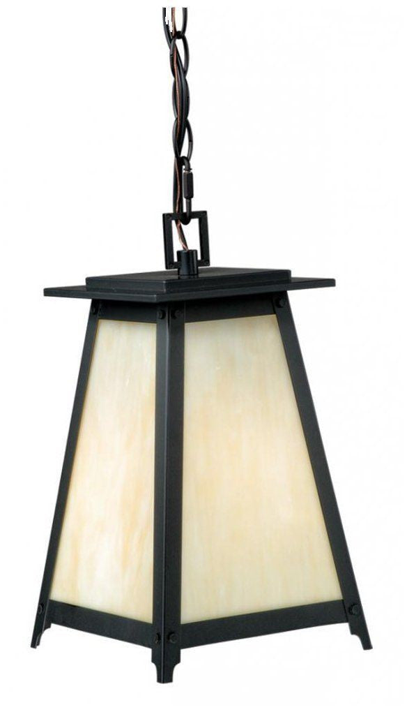 Vaxcel Lighting T0024 Prairieview Collection One Light Outdoor Exterior Hanging Lantern in Oil Rubbed Bronze Finish
