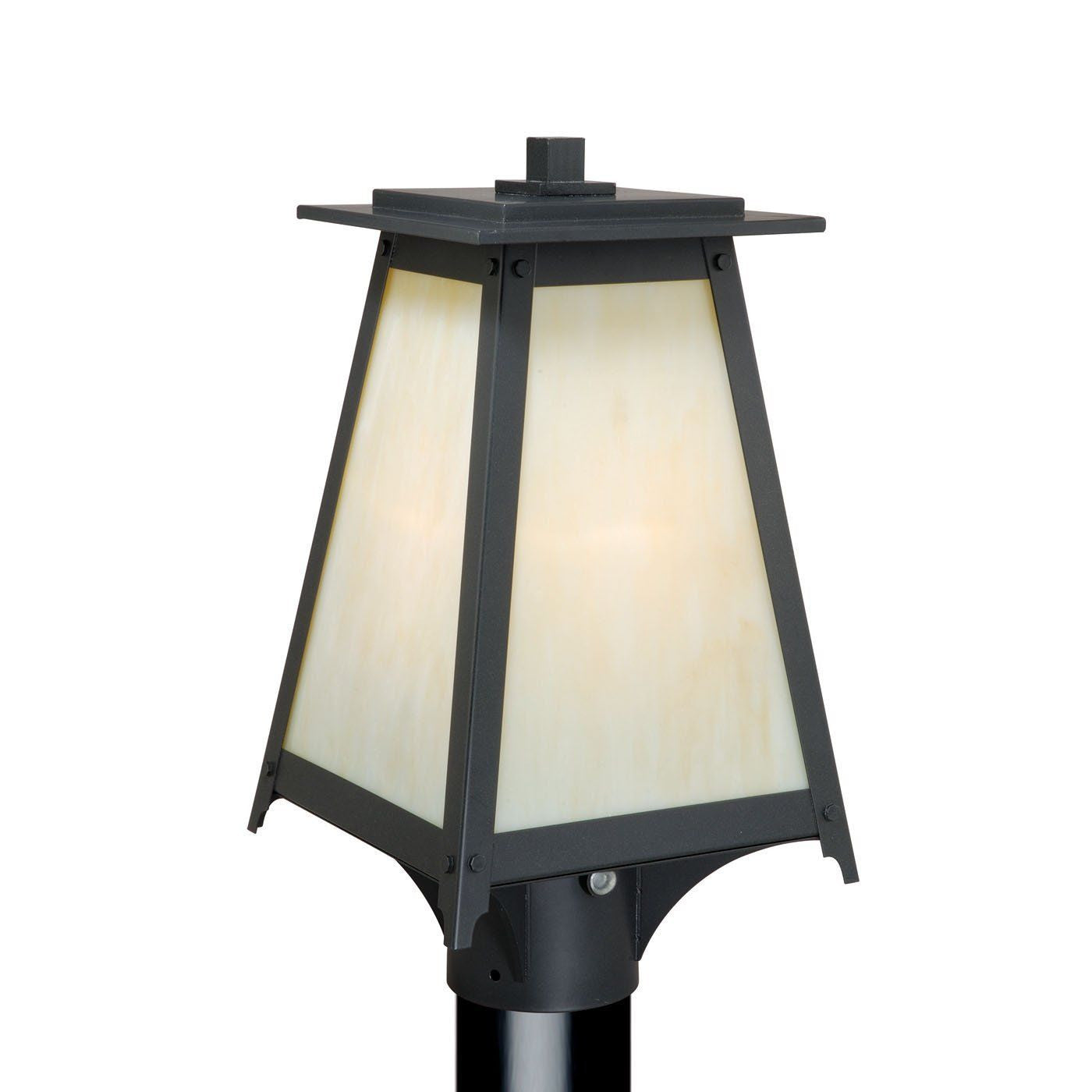 Vaxcel Lighting T0022 Prairieview Collection One Light Outdoor Exterior Post Lantern in Oil Rubbed Bronze Finish
