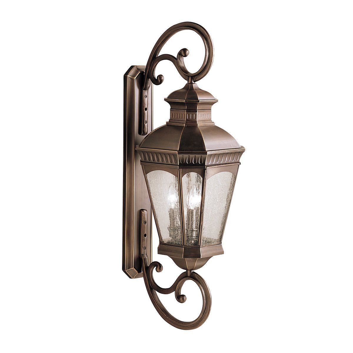 Aztec 39911 By Kichler Lighting Elgin Collection Three Light Outdoor Wall Lantern in Burnished Bronze Finish